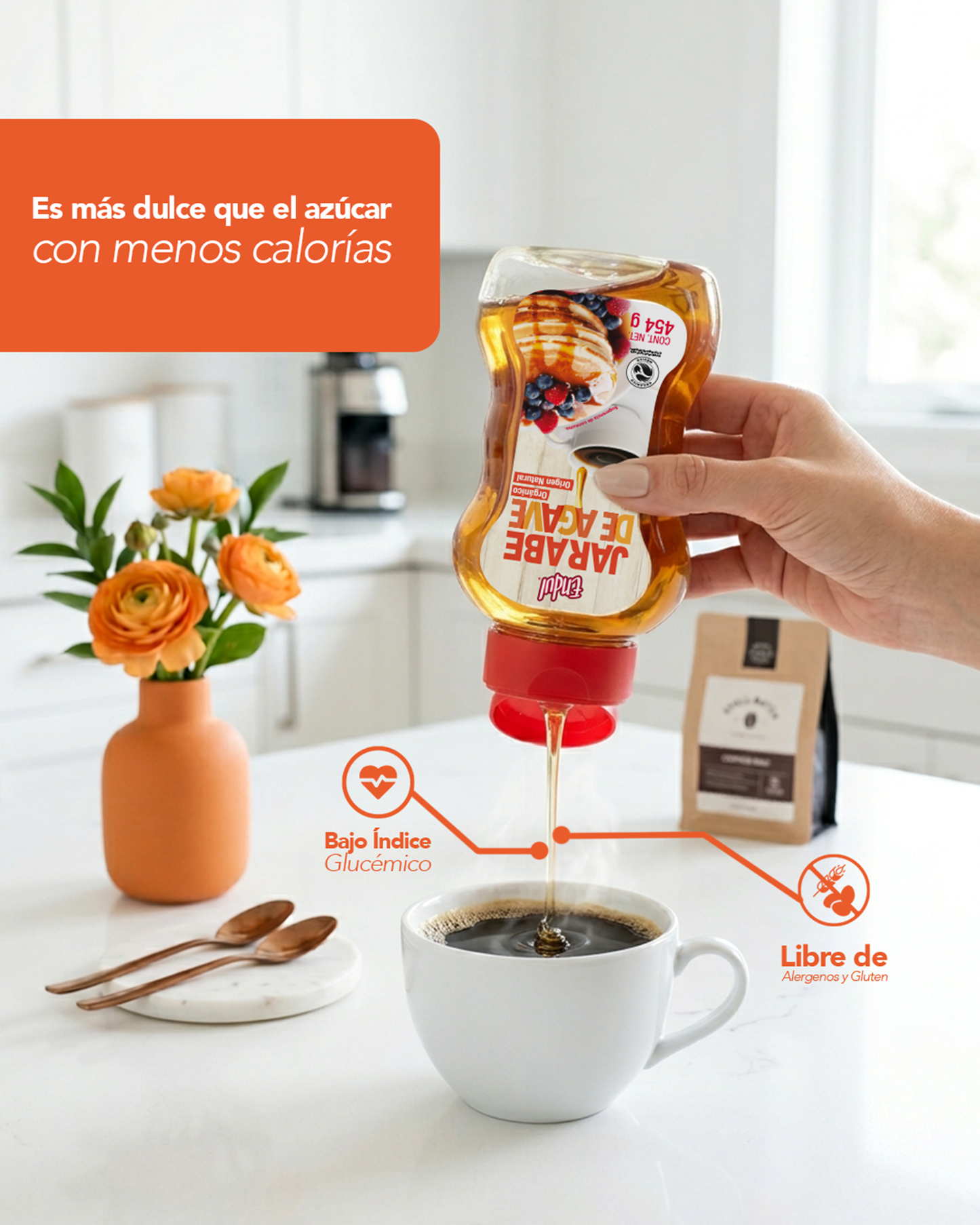 Jarabe de Agave 908 g (2 botellas)