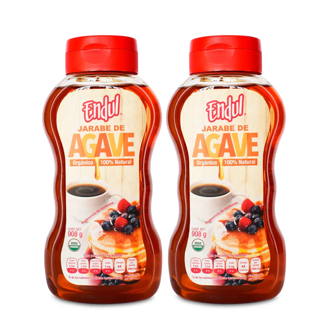 Jarabe de Agave, Endulzante natural, Orgánico, Sin químicos, 908 g (2  botellas) – Preventytienda
