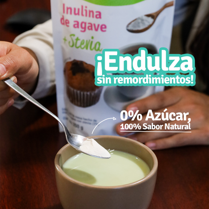 Inulina de Agave Orgánica + Stevia, 350g