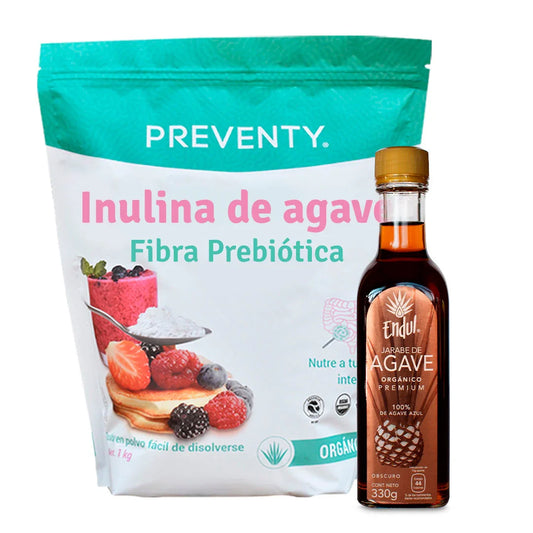 Inulina de Agave Orgánica 1 kg + Jarabe de Agave Premium* 330 g
