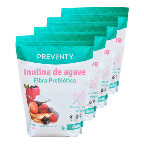 Inulina de Agave Orgánica 350 g (4 piezas)