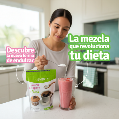 Inulina de Agave Orgánica + Stevia, 350g