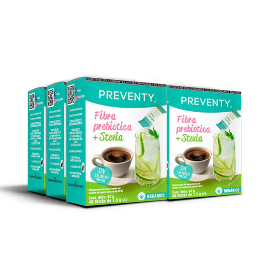Sticks de Inulina de Agave + Stevia (6 cajas con 40 sticks c/u)